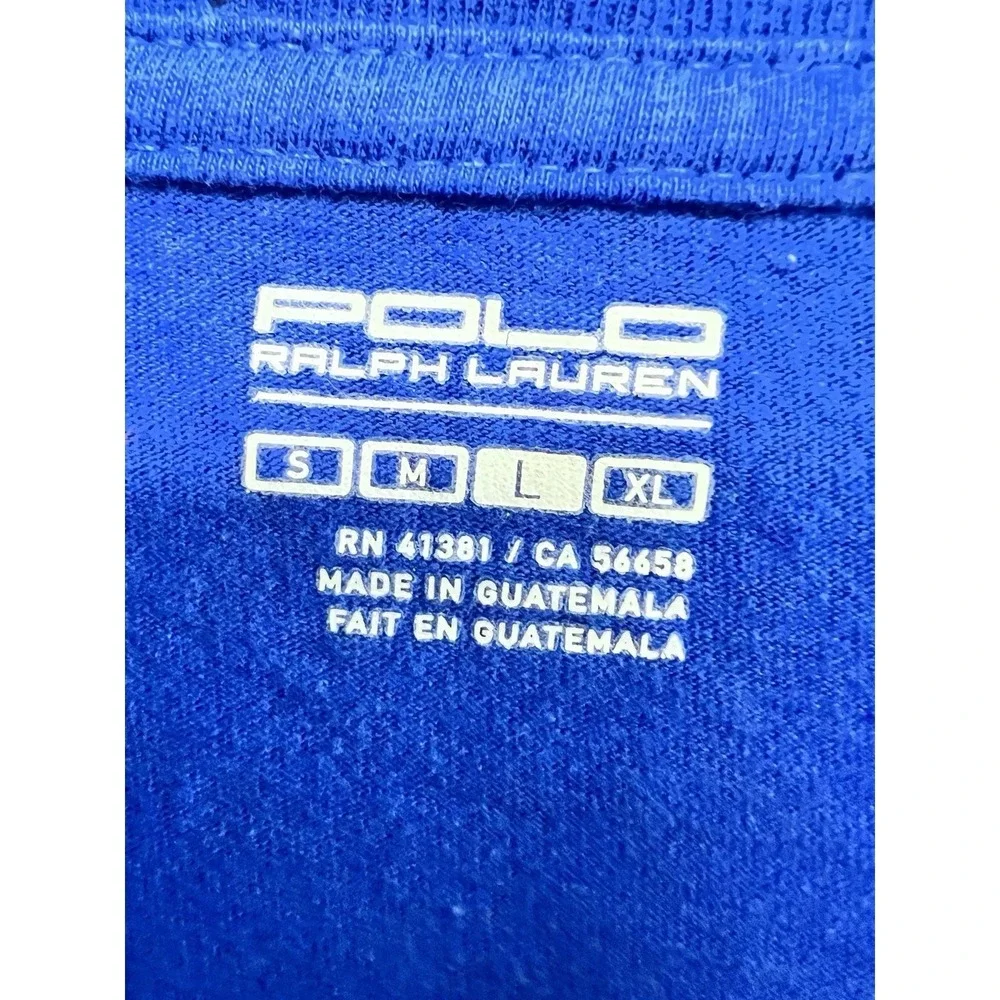 Polo Ralph Lauren Boys Large Blue Spell Out Preppy Streetwear Long Sleeve School